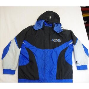 Vintage Orlando Magic Jacket Mens XL Blue Black NBA Basketball Logo Athletic